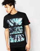 Asphalt Yacht Club T-shirt With Tie Dye Stripes - Black