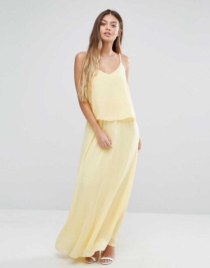 Vila Overlay Maxi Dress - Yellow