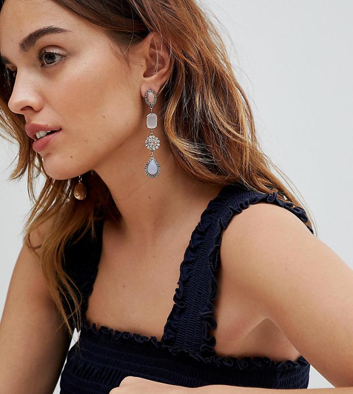 Accessorize Anabel Multi Gem Statement Drop Earrings - Multi