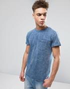 Threadbare Acid Wash T-shirt - Blue