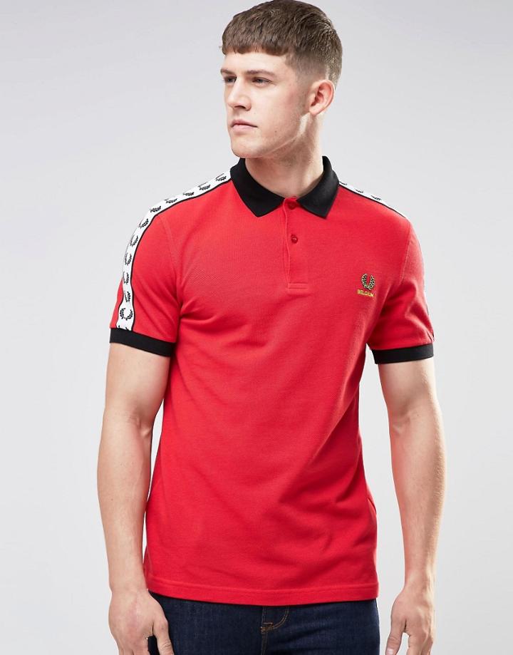 Fred Perry Belgium Polo Shirt In Red - Red