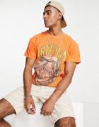 River Island Arizona Print T-shirt In Orange