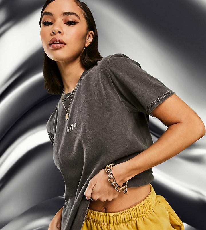 As You Oversized T-shirt In Charcoal-grey