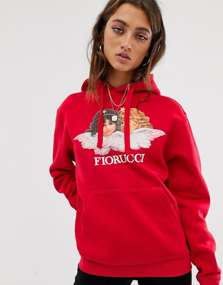 Fiorucci Vintage Angels Hoodie In Red - Red