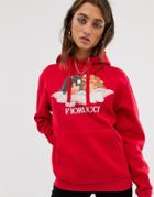 Fiorucci Vintage Angels Hoodie In Red - Red