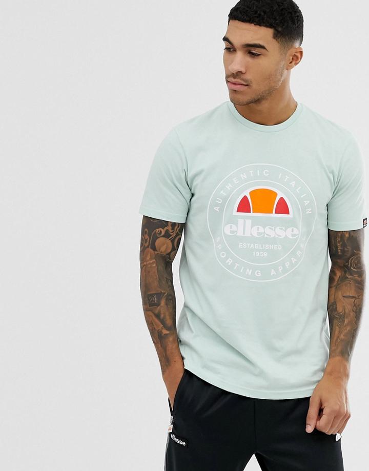 Ellesse Vettorio T-shirt With Stamp Logo In Green - Green