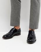 Ted Baker Senape Leather Brogue Shoes In Black - Black