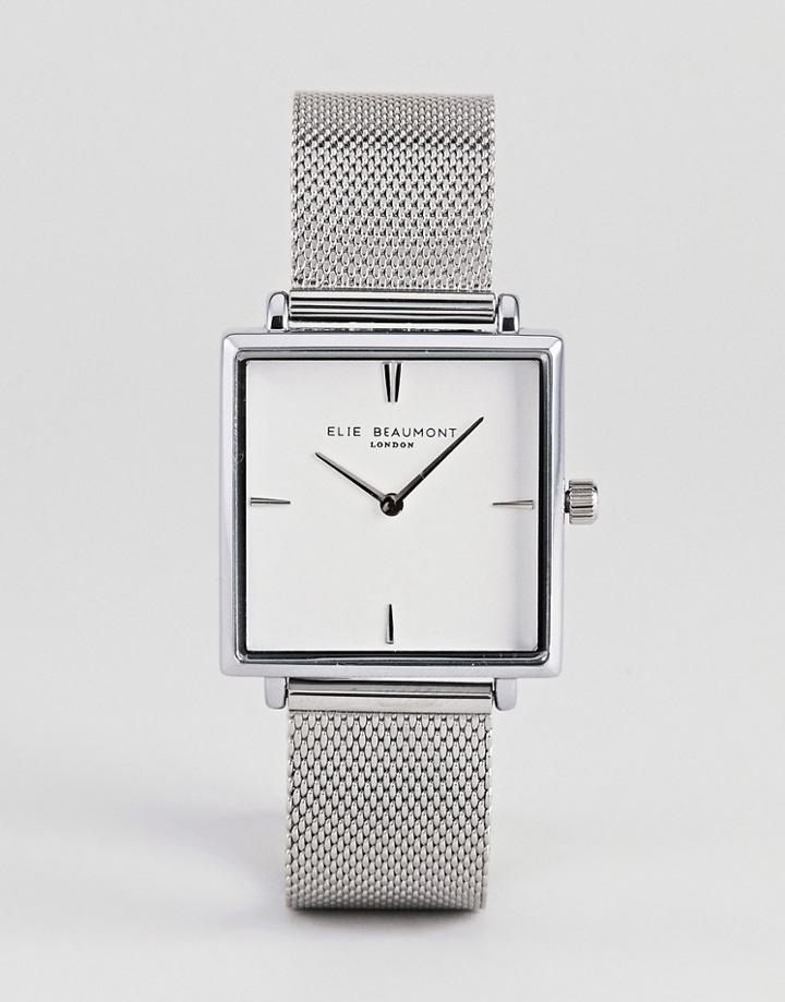 Elie Beaumont Eb818.5 Watch With Silver Case And Mesh Strap - Silver