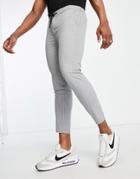 Topman Smart Sweatpants In Gray Stripe