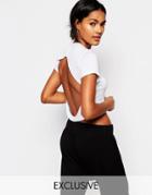 Nocozo Open Back Crop Top - Palest Gray