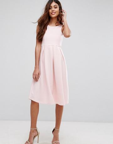 Be Jealous Skater Prom Midi Dress - Pink