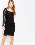 Body Frock Grace Sculpting Dress In Lace - Black