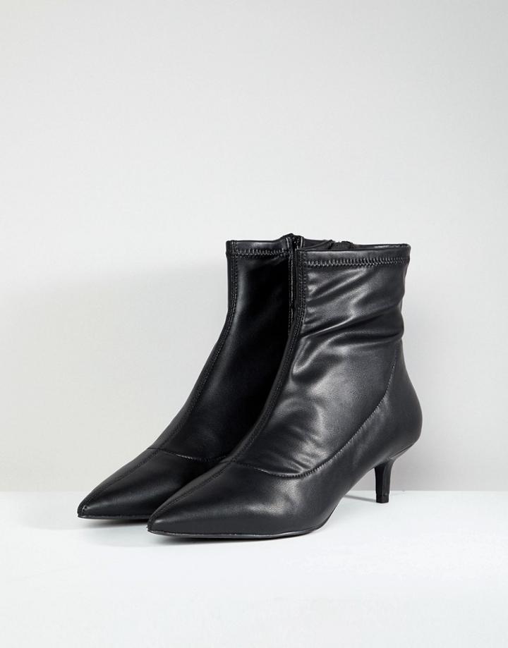 Free People Marilyn Kitten Heel Pointed Boot-black