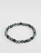 Jack & Jones Beaded Bracelet In Gray - Gray