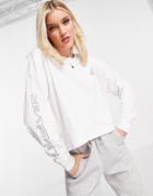 Quiksilver Oversized Cropped Long Sleeve T-shirt In White