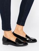 Pull & Bear Patent Loafer - Black