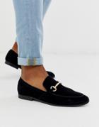 Office Lemming Bar Loafers In Suede Loafers-black