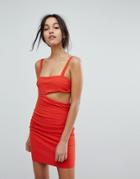 Bec & Bridge Rouge Cut Out Mini Dress - Red
