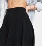 Asos Design Tall 90s Linen Flippy Mini Skirt In Black