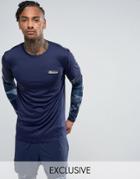 Ellesse Sport Long Sleeve T-shirt With Layered Sleeve - Navy