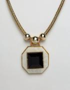 Ruby Rocks Pendant Necklace - Gold