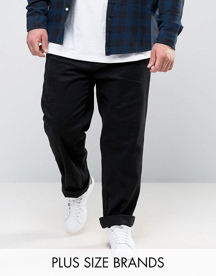Duke Plus Stretch Chinos In Black - Black