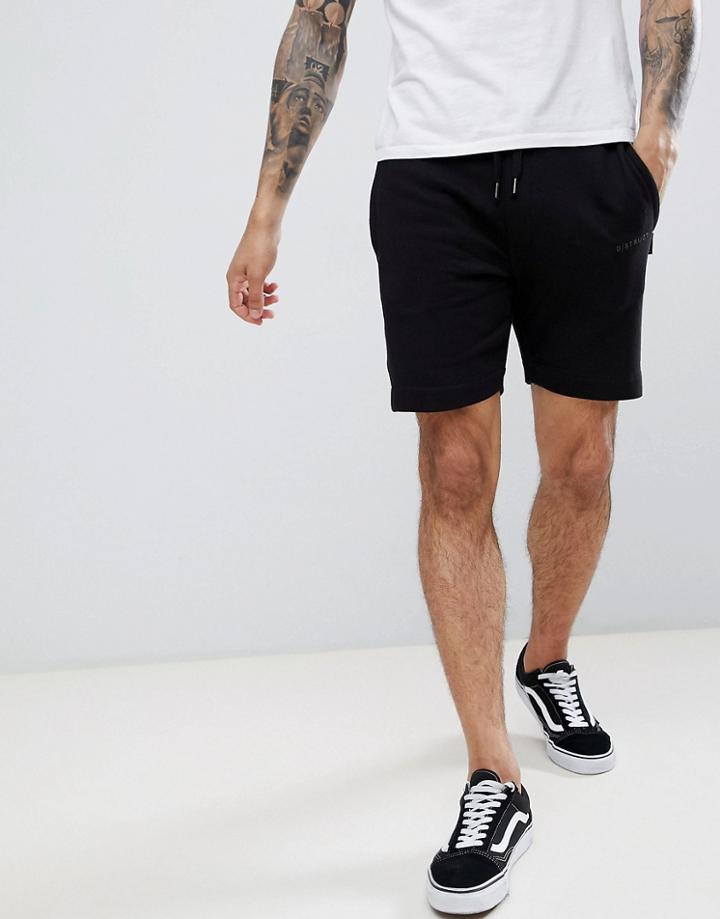 D-struct Short With Satin Leg Stripe - Black