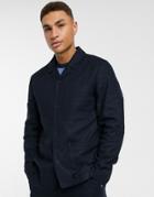 Selected Homme Linen Mix Worker Suit Jacket In Navy