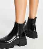 Asos Design Wide Fit Addy Chunky Chelsea Boots In Black