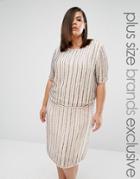 Truly You Embellished Boxy Top Co-ord - Gray