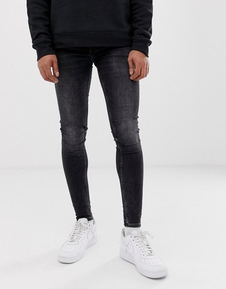 Cheap Monday Him Spray Super Skinny Jeans In Black Earth