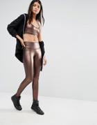 Hautebody Copper Vegan Leather Legging - Copper