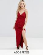 Asos Petite Drape Cami Maxi Dress - Red