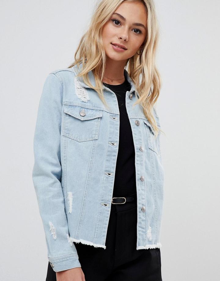 Urban Bliss Denim Jacket In Mid Wash
