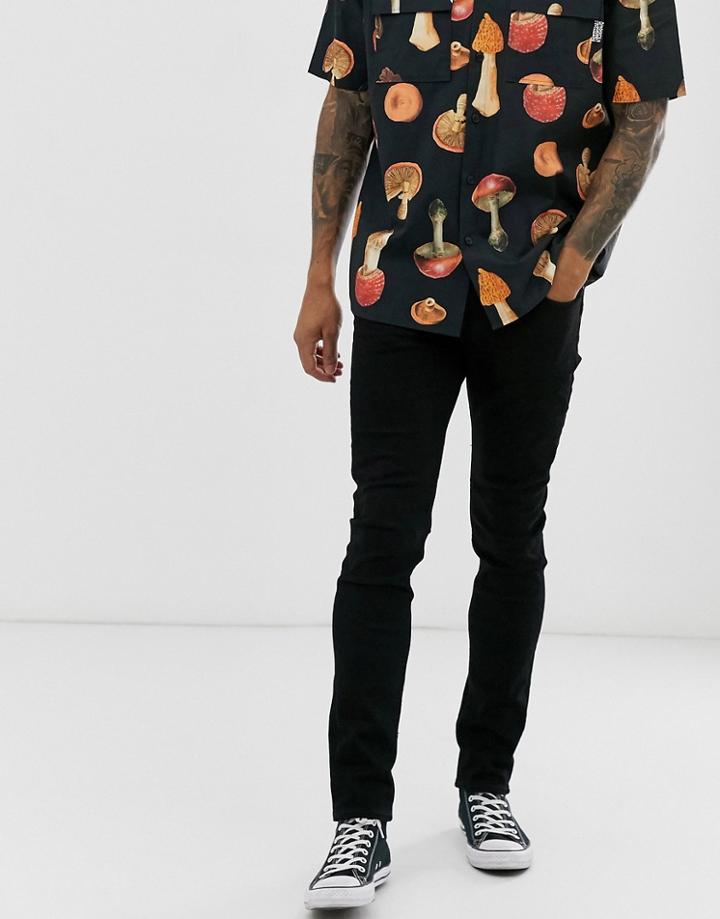Allsaints Cigarette Skinny Fit Jeans In Black