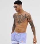 Ellesse Printed Stripe Swim Shorts In Lilac Exclusive At Asos - Purple