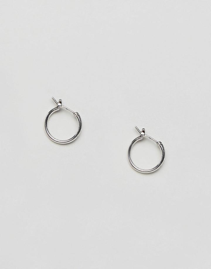 Icon Brand Silver Hoop Earrings - Silver