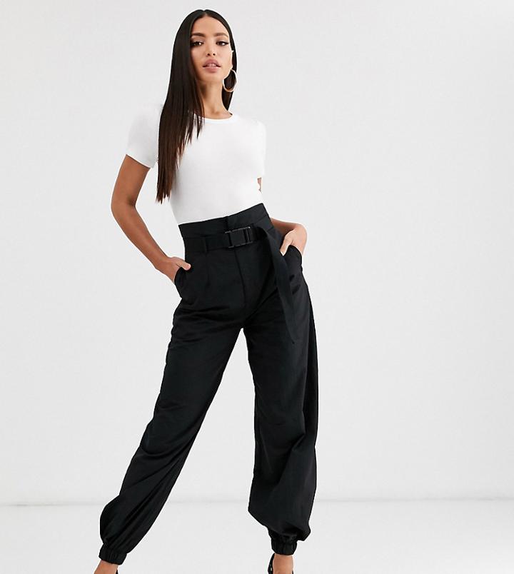 Asos Design Tall High Waist Utility Jogger - Black
