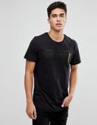 Jack & Jones Core Longline T-shirt With Curved Hem - Black