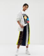 Ghospell Midaxi Pleated Skirt In Mixed Print - Multi