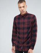 Selected Homme Check Shirt In Regular Fit Brushed Cotton - Gray