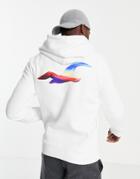 Hollister Back And Sleeve Print Hoodie In White - Part Of A Set