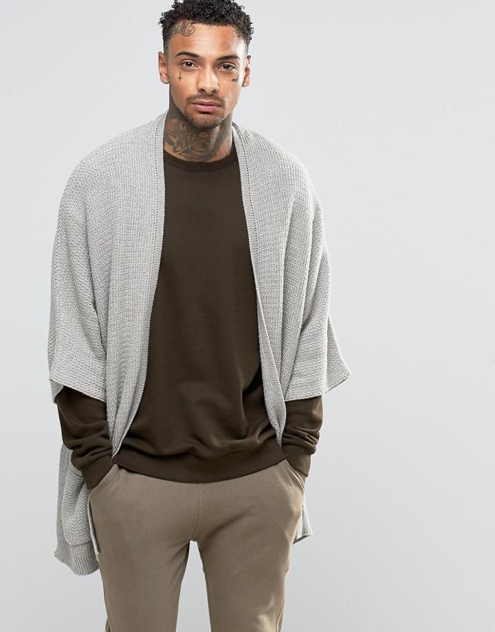 Asos Kimono Shape Cardigan - Beige