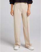 Bershka Wide Leg Slouchy Dad Tailored Pants In Camel Stripe-neutral