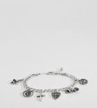 Reclaimed Vintage Inspired Plus Silver Charm Bracelet Exclusive To Asos - Silver