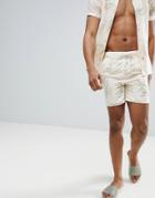Bellfield Swim Short With Leaf Print-pink