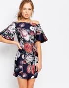 Keepsake Printed Off Shoulder Dress - Multi