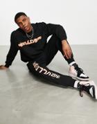 Asos Unrvlld Spply Oversized Sweatshirt With Large Logo Print In Black - Part Of A Set