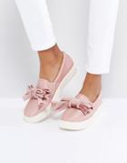 Asos Dandy Bow Sneakers - Pink