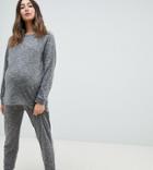 Asos Design Maternity Sweat And Jogger Set - Gray